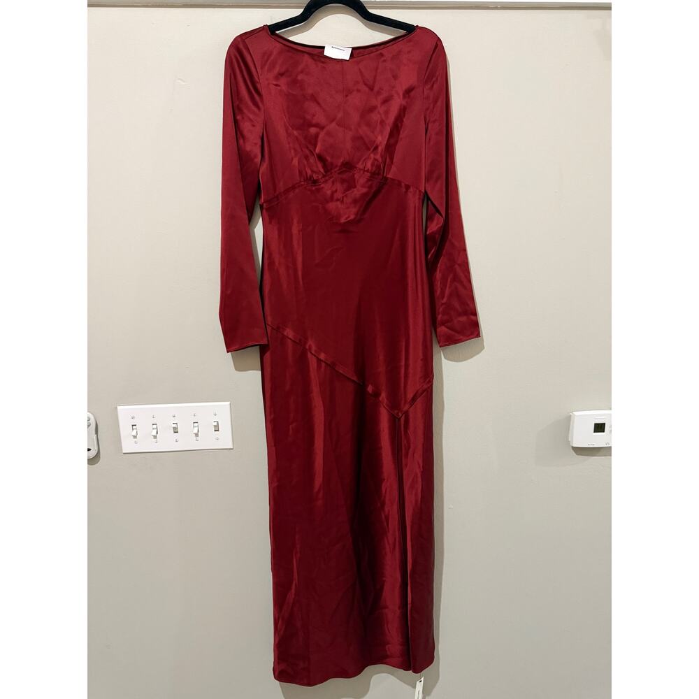 New Reformation Naila Satin Maxi Dress - Picture 2 of 6